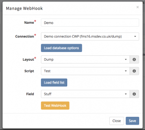 Managing WebHooks through our intuitive interface